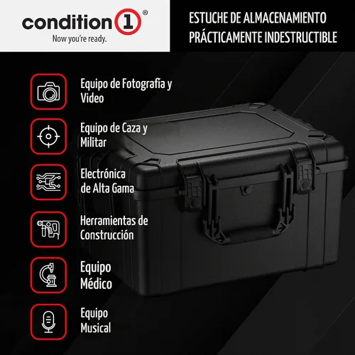 Vista 4 de Condition 1 Estuche rígido resistente al agua de 25 pulgadas, modelo 024, negro