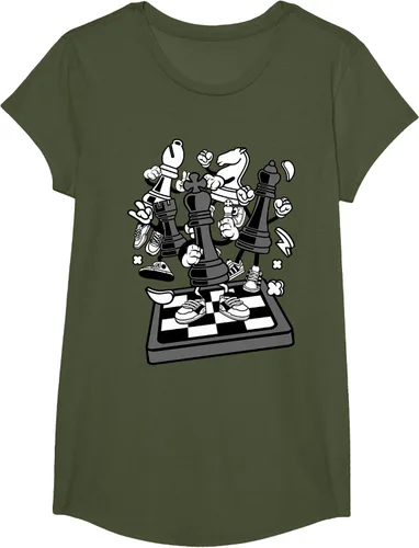 Vista 78 de Figura cómica Camiseta de tablero de ajedrez jugador de ajedrez Azul Marino