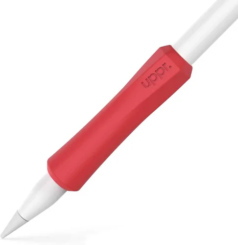 Vista 8 de UPPERCASE Designs NimbleGrip Premium Silicone Ergonomic Comfort Grip Holder, Dual Sided Design, Compatible with Apple Pencil Pro, USB-C, 2nd Beige
