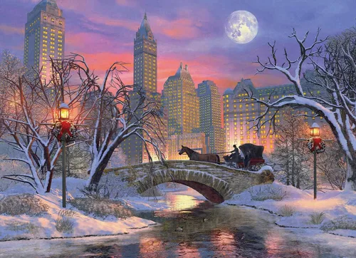 Vista 2 de Nochebuena en la ciudad de Nueva York de Dominic Davison
