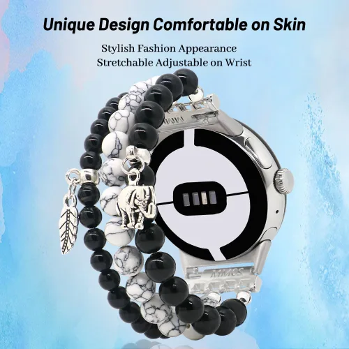 Vista 4 de C&L Accessories Compatible con Google Pixel Watch/Pixel Watch 2 Banda/Pixel Watch 3 Banda de 41mm de Pulsera de Gemas Entrelazadas