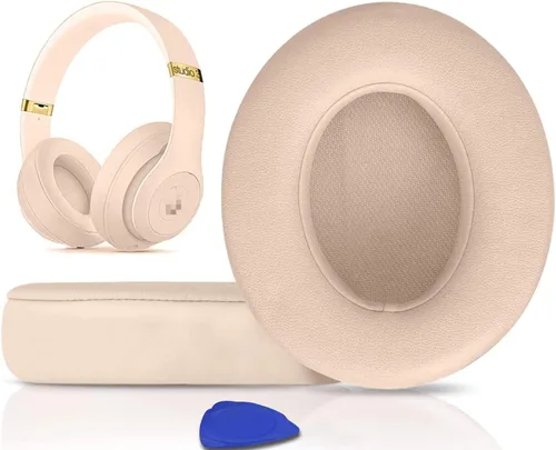 Vista 20 de SoloWIT Almohadillas de repuesto para auriculares Beats Studio 2 y Studio 3 con cable/inalámbricos sobre la oreja, almohadillas para los oídos