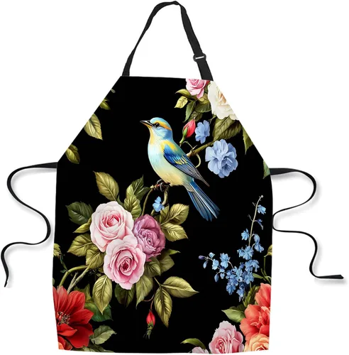 Vista 10 de Delantal de cocina vintage de béisbol con bandera estadounidense, delantal de chef casero, impermeable, para mujeres y hombres, 31 x 27 pulgadas