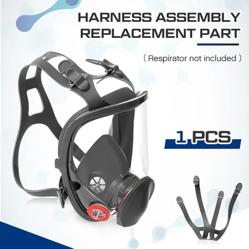 Vista 2 de Jecery 1 Pcs Silicone Head Harness Strap for Full Facepieces 6000 Series Respiratory Protection, Compatible with 6000 Series 6700, 6800, 6900 Head