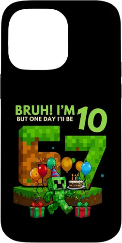 Vista 21 de Bruh I'm 10 But One-Day I'll Be 67 Retro 10th Birthday Kids Case for iPhone 17