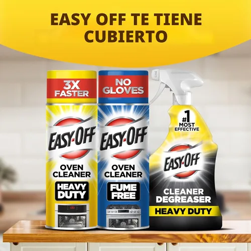 Vista 6 de Easy Off - Limpiador extrafuerte para horno, aroma regular, 87 onzas (6 latas de 14.5 onzas) Easy off cuts through grease fast with kitchen cleaner
