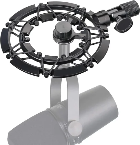 Vista 11 de YOUSHARES Soporte de micrófono MV7 mejorado con parabrisas - Brazo resistente compatible con micrófono Shure MV7 y MV7X, soporte de brazo con filtro