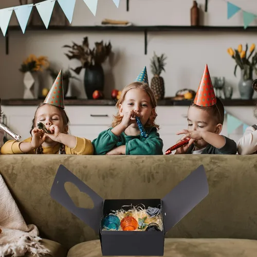 Vista 6 de Dekun 3 cajas de regalo con tapas a granel para regalos, cajas de papel con forma de corazón de 9 x 9 x 4 pulgadas, perfectas para regalos de dama