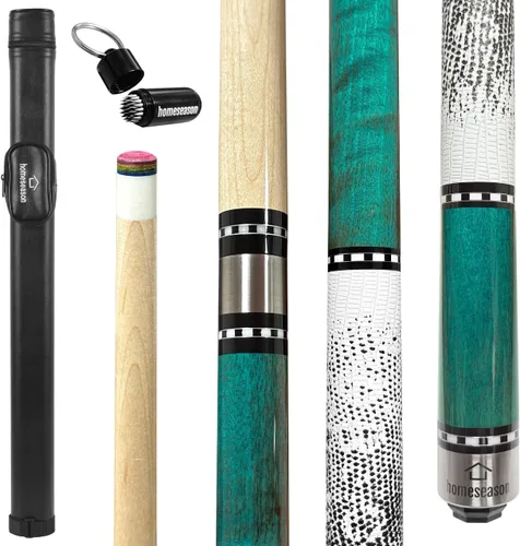 Vista 11 de HomeSeason 58in Pool Cue Stick Canadian Maple Wood 13mm Tip - 18oz Perfect for Precision Play, Low Deflection Pool Cue for Enhanced Accuracy HS17-A