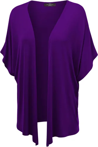Vista 2 de Made by Johnny - Cárdigan estilo kimono, de manga corta dolman, para mujer