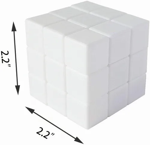 Vista 4 de Cubo mágico en blanco 3x3 3x3 cubo blanco rompecabezas juguetes DIY