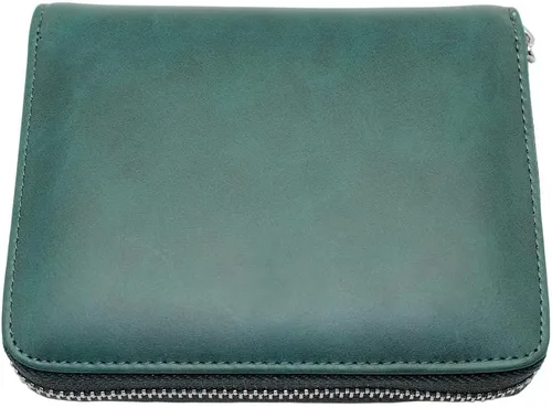 Vista 31 de boshiho Cartera con bloqueo RFID de 24 ranuras para tarjetas de crédito, de piel auténtica, organizador de múltiples tarjetas, con cremallera
