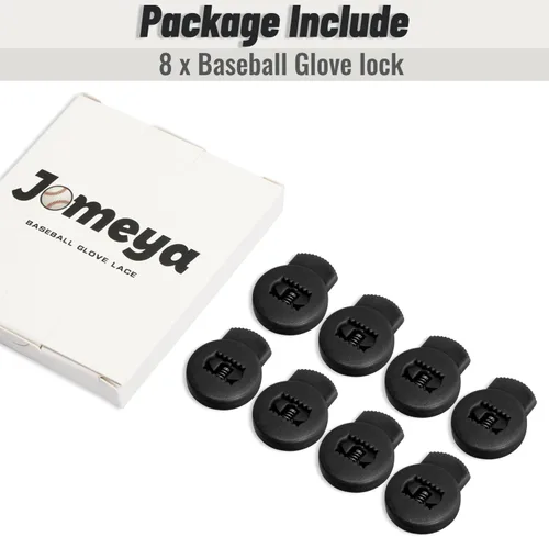 Vista 7 de Cerraduras para guantes, paquete de 8 cerraduras de encaje para guantes de béisbol, no requieren más nudos, ajuste universal para guantes de béisbol