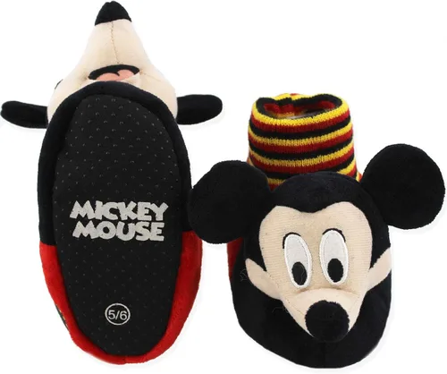 Vista 7 de Disney Mickey Mouse - Pantuflas de felpa 3D para niños pequeños