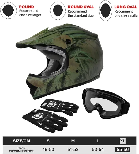 Vista 112 de SLMOTO - Casco DOT para niños y jóvenes, casco de motocross para todoterreno y calle, casco de motocicleta, casco de bicicleta de tierra, motocross