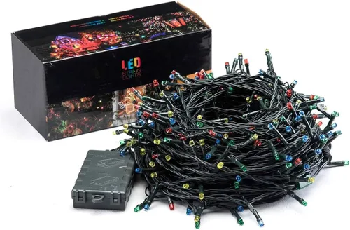 Vista 8 de Luces de Navidad operadas por batería - 132 pies, 300 LED, 8 modos, impermeables para interiores y exteriores, luces de hadas, tiras de luces