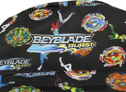 Vista 6 de INTIMO Beyblade Burst Spinner Top Allover Personajes Anime Patrón Escuela Libro Mochila