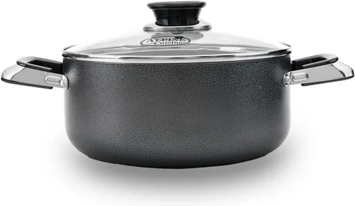 Vista 20 de Alpine Cuisine Olla antiadherente de 2.2 cuartos de galón con tapa de vidrio templado y asas de transporte, utensilios de cocina multiusos, horno