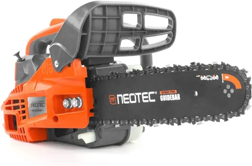 Vista 5 de NEO-TEC Motosierra de gas con mango superior de 12 pulgadas, 25.4 cc, 2 tiempos, portátil, pequeña, motosierra de gasolina, para trepar árboles