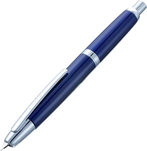 Vista 26 de Jinhao 10 Press Pluma estilográfica con caja, punta mediana retráctil de oro mate cepillado con juego de convertidor de tinta (clip dorado)