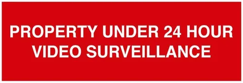 Vista 13 de Signs ByLITA Basic Property - Señal de video bajo vigilancia (24 horas), tamaño pequeño