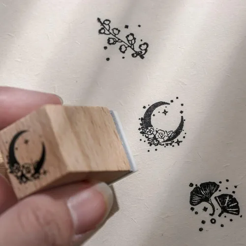 Vista 4 de 16 sellos de goma montados en madera, juego de sellos de goma de madera para arte y manualidades, fabricación de tarjetas, álbumes de recortes