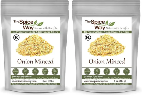 Vista 7 de The Spice Way Cebolla picada 8 oz Deshidratado Flakes Más Gránulos Que Los Gránulos