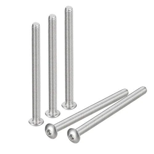 Vista 26 de Uxcell tornillos de cabeza de botón #8-32x1, 20 unidades, pernos hexagonales de acero inoxidable 304, tornillos de rosca completa con cabeza