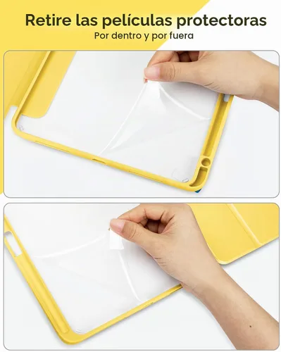 Vista 7 de VIKESI Funda para iPad de 9ª / 8ª / 7ª generación de 10.2 pulgadas (versión 2021/2020/2019), parte trasera transparente, cubierta de marco de TPU a