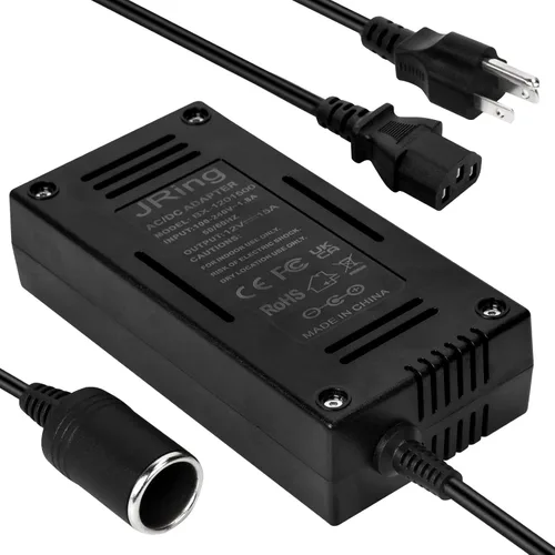 Vista 10 de Convertidor de CA a CC, 110-220V a 12V 96W 8A Adaptador de corriente de coche, adaptador de corriente para enchufe de encendedor de cigarrillos