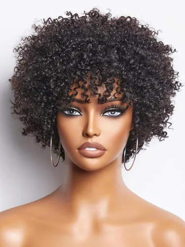 Vista 11 de Luvme Hair Ultra Confortable, de Colocación Rápida y Fácil, Corte Pixie Corto con Flequillo de 12.7 cm, con Tapa de Algodón Amistosa con la Piel