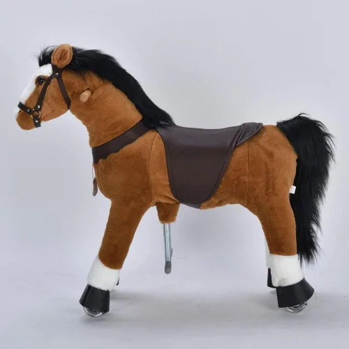 Vista 3 de Pony de acción UFREE, paseo en juguete, caballo móvil mecánico, diversión para niños de 3 a 9 años, altura de 36 pulgadas, M