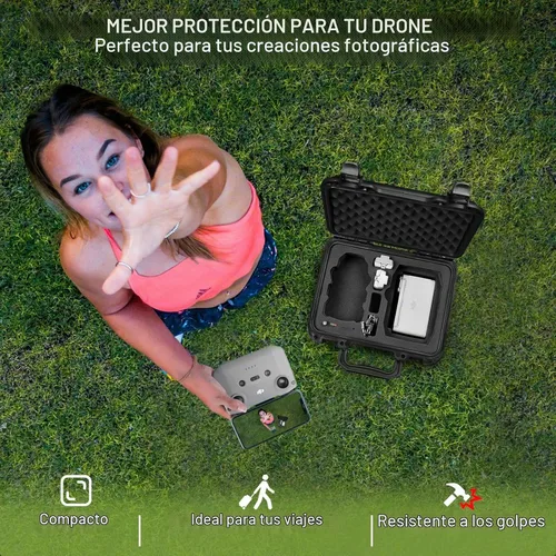 Vista 8 de Lekufee - Carcasa rígida compacta y portátil, resistente al agua, compatible con accesorios para Dron DJI Mini 2 y Mavic Mini 2.