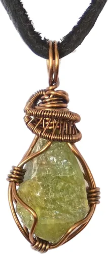 Vista 14 de Designs by Nature Gems Collar de cristal de piedra natal para hombre - Bronce antiguo