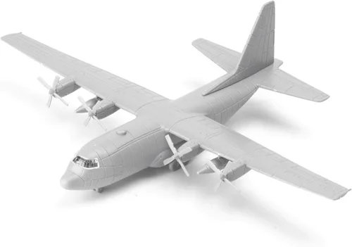 Vista 4 de Plástico US C-130 Hercules Transport Aircraft Modelo Modelo 1:144 Modelo Simulación Ciencia Exposición
