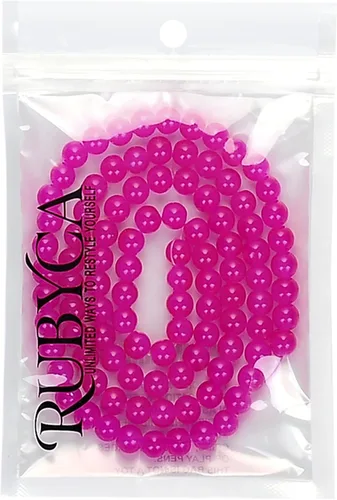 Vista 36 de RUBYCA 1 hebra 10MM Jade imitación ronda pintado recubierto de cuentas de vidrio DIY fabricación de joyas bebé rosa