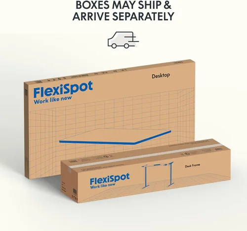 Vista 9 de FLEXISPOT Escritorio de pie de bambú sólido, escritorio de bambú real de 48 x 24 pulgadas con grano natural, estación de trabajo duradera