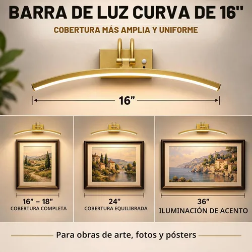 Vista 5 de PAIHOME - Luces de imagen doradas de 16 pulgadas para decoración de pared Dorado