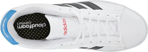 Vista 5 de adidas Grand Court Alpha Tenis para hombre, Cloud White-Pulse Blue-almost Yellow