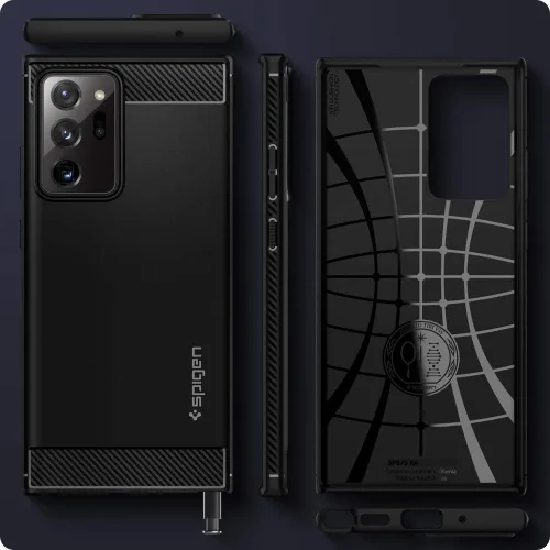Vista 8 de Spigen Armadura Resistente Diseñada para Funda Samsung Galaxy Note 20 Ultra 5G (2020) - Negro Mate Armadura robusta