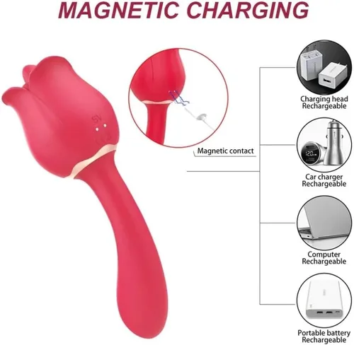 Vista 6 de Vibrador de juguete rosa para mujeres, lamer el clítoris, vibradores de punto G para mujeres, consolador de pezón de clítoris, estimulador