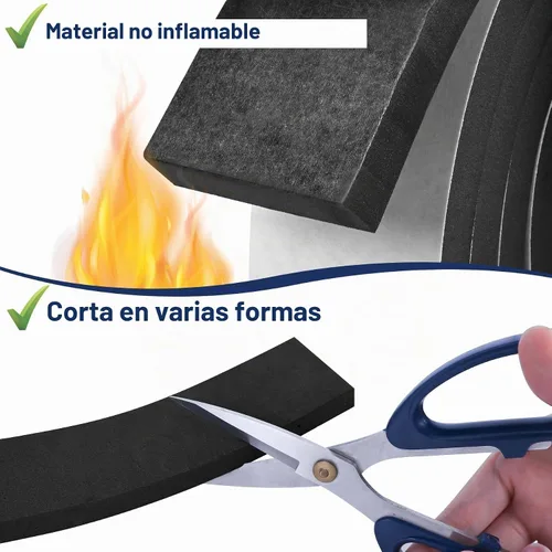 Vista 4 de 20 pies de cintas de espuma autoadhesivas Tiras de sello de espuma de 1 pulgada x 1/2 pulgada x 10 pies cada rollo Burletes de alta resistencia