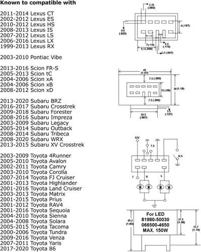 Vista 3 de iJDMTOY 8-Pin LM449 81980-50030 066500-4650 Relé de flasher LED electrónico de 8 pines, compatible con Lexus Scion o Toyota, unidad de repuesto