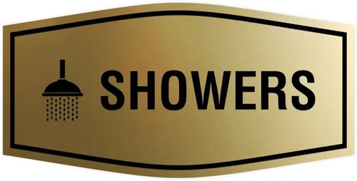 Vista 19 de Fancy Showers - Letrero (negro/plateado), tamaño mediano