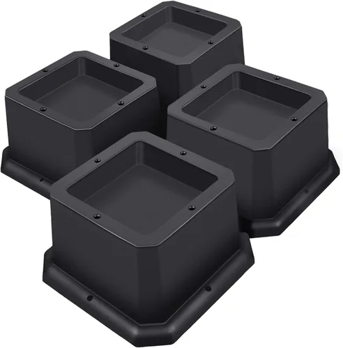 Vista 8 de ANNKUT Elevadores de muebles de 1 pulgada, elevadores de cama resistentes, elevadores de escritorio para elevación de sillas y patas de mesa, 4