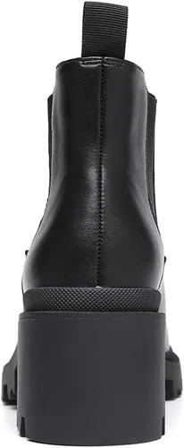 Vista 4 de DECARSDZ Women's Chunky Platform Boots Classic Ankle Booties Women Chelsea Boots