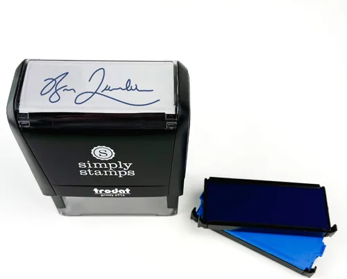 Vista 9 de Sello de firma personalizado con tinta extra Varios colores (negro)