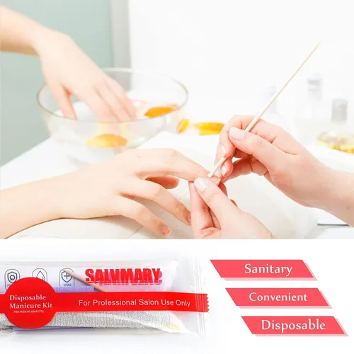 Vista 3 de Paquete de bloques amortiguadores de brillo de uñas y kit de manicura desechable profesional