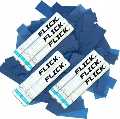 Vista 13 de Ultimate Confetti - Paquete de 8 varitas de confeti azul bebé - Palitos de mano de 6 pulgadas de papel de seda biodegradable para bodas, cumpleaños