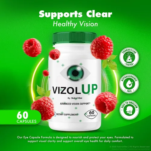 Vista 3 de VizolUp Cápsulas – Suplemento Vizol Up con ingredientes naturales Fórmula premium para el cuidado de los ojos para claridad visual, soporte